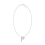 Dainty p initial diamond necklace for office wear
