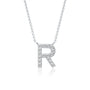 Trending radiant r alphabet diamond necklace