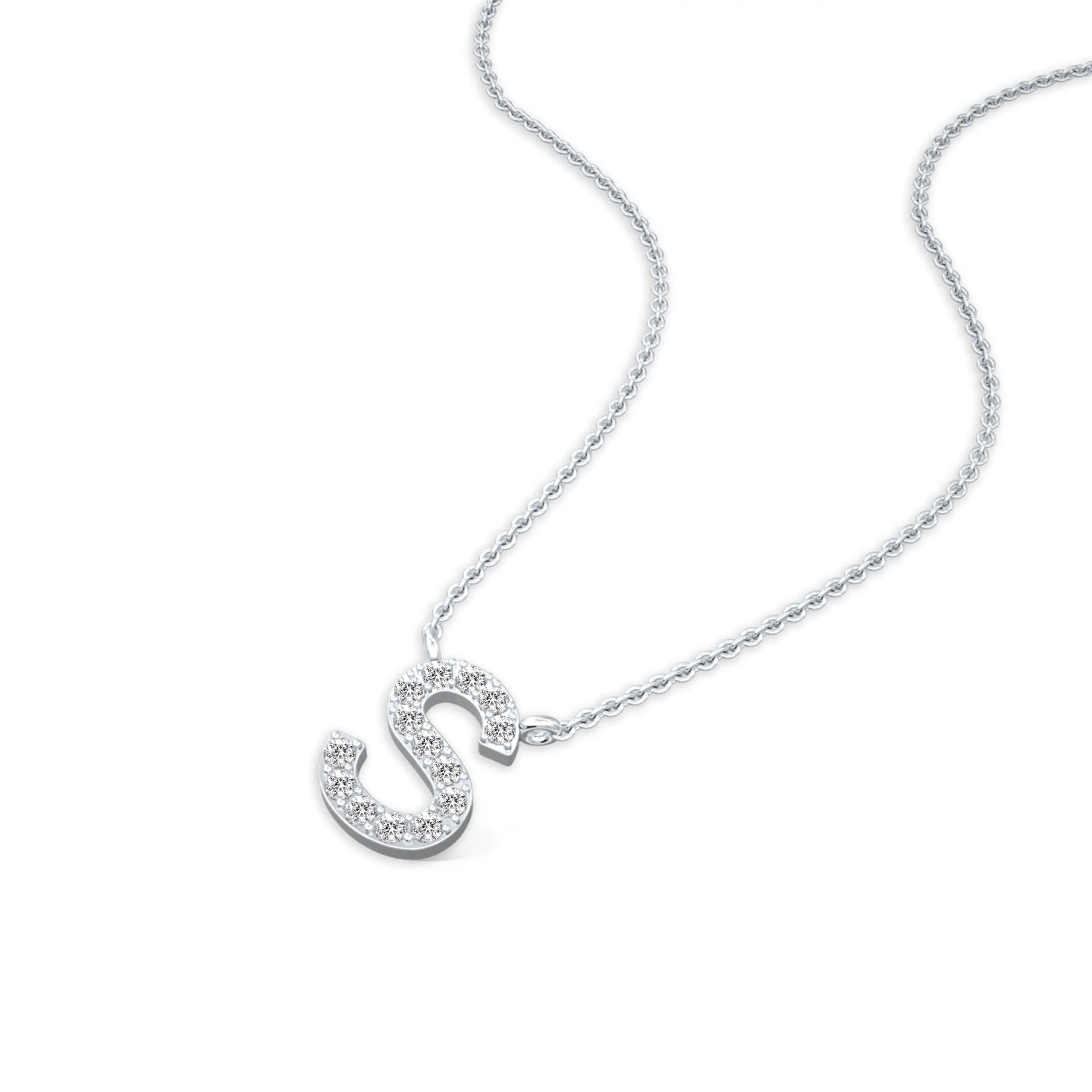Initial s diamond necklace valentine gift for women