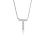 White gold timeless t Initial diamond necklace