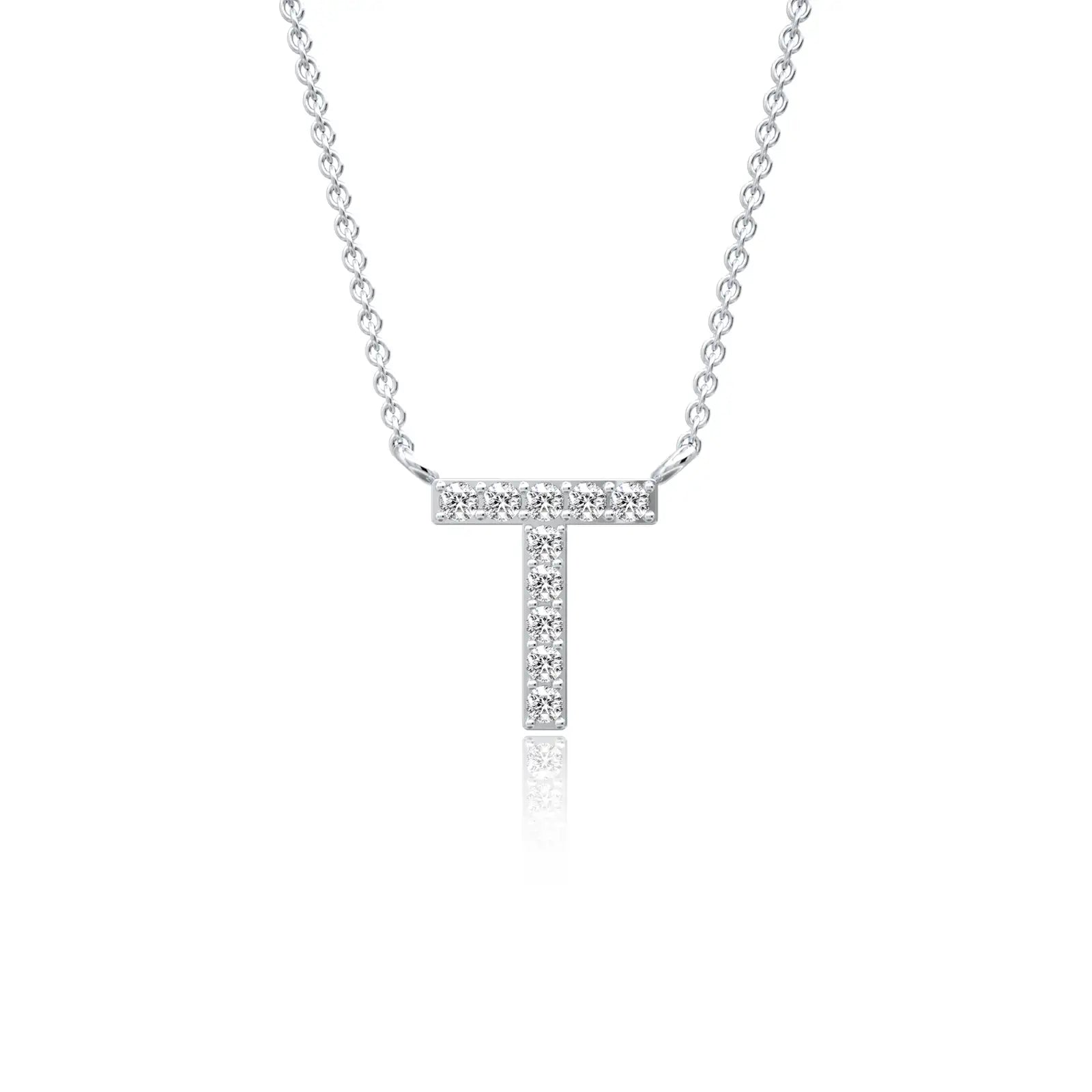 Trendy timeless t Initial diamond necklace