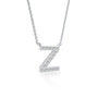 Trendy diamond z alphabet necklace