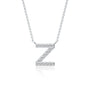 White Gold diamond z alphabet necklace