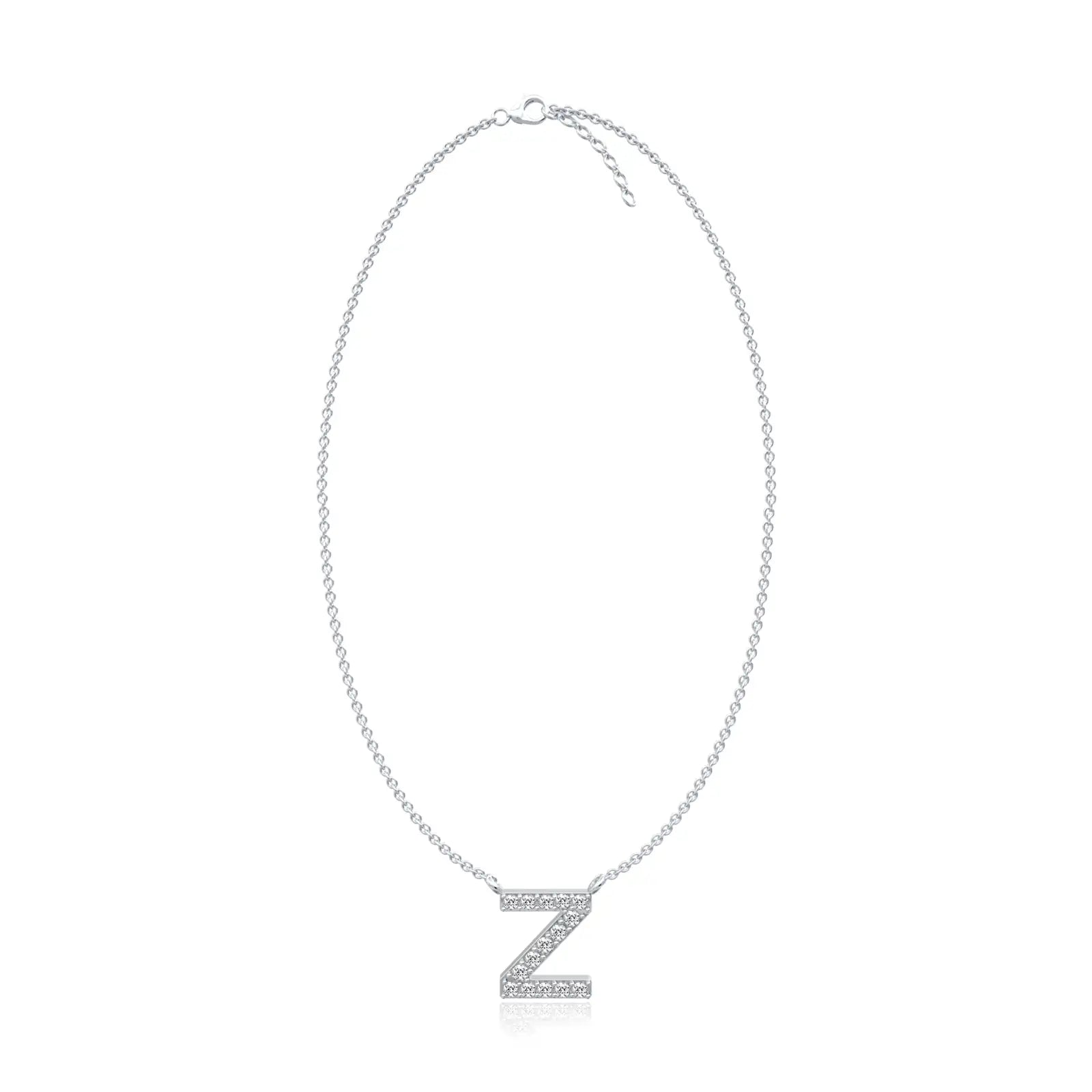Diamond z alphabet necklace for women