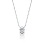 White gold the classic oval solitaire necklace