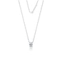 White gold the classic oval solitaire necklace for office wear