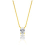 The classic oval solitaire necklace