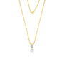Fortune the classic oval solitaire necklace yellow gold 