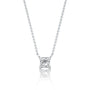 Unique white gold classic princess cut solitaire necklace 