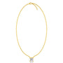 Classic princess cut solitaire necklace for women