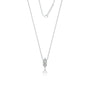 Trendy classic marquise cut diamond solitaire necklace 