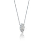 White gold classic marquise cut diamond solitaire necklace 