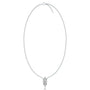 Unique white gold classic marquise cut diamond solitaire necklace 