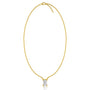 Trendy classic emerald cut solitaire necklace