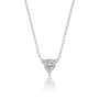 White gold classic trillion cut diamond necklace for office wear
