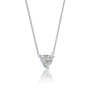 White gold classic trillion cut diamond necklace