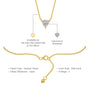 Dscriptive image of classic trillion cut diamond necklace