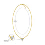 Dimension details of classic trillion cut diamond necklace