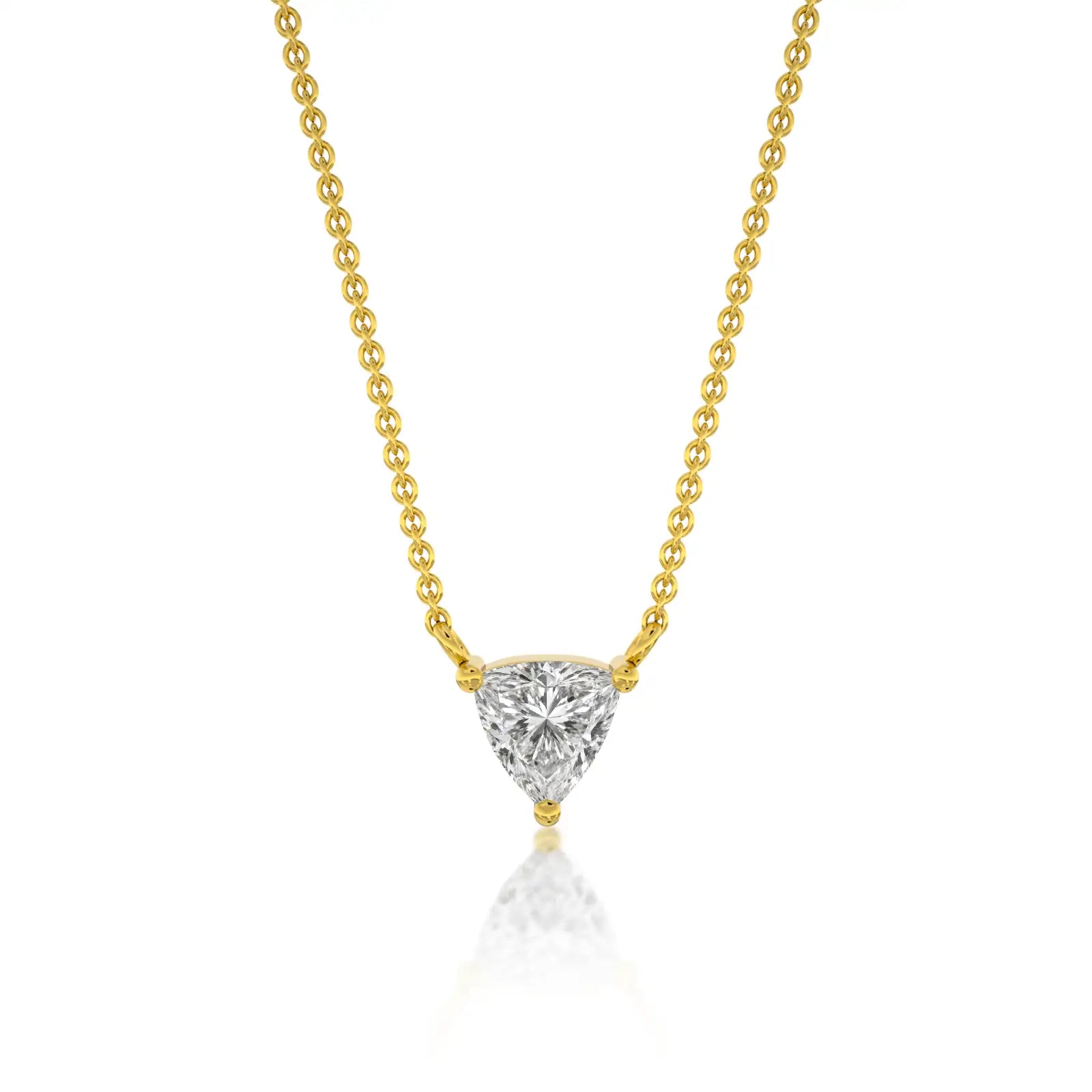 Fortune classic trillion cut diamond necklace