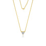 Unique classic trillion cut diamond necklace