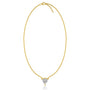 Trendy classic trillion cut diamond necklace