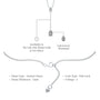 Descriptive image of twin pear drop diamond necklace valentine gift