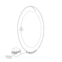Dimension details of trending celestial arc diamond necklace for women