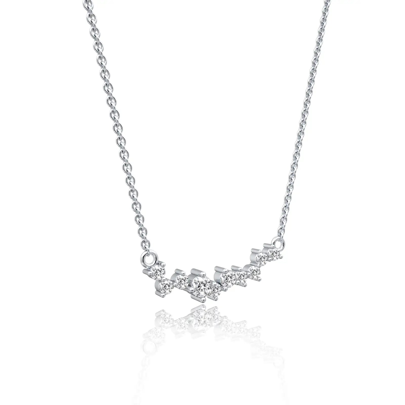 Celestial arc diamond necklace for office wear