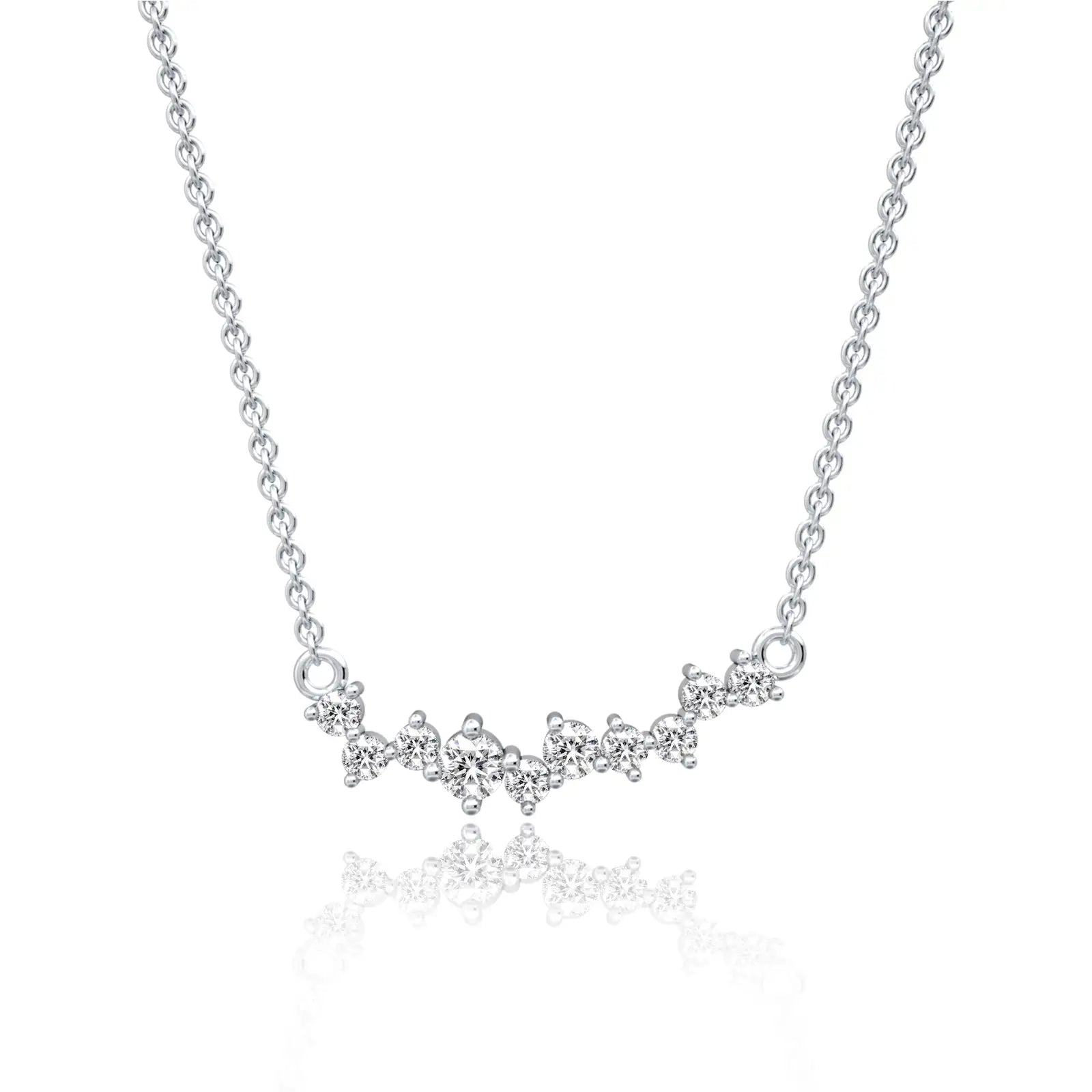 Celestial arc diamond necklace for girls