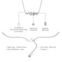 Descriptive image of elegant baguette & round diamond scatter bar necklace