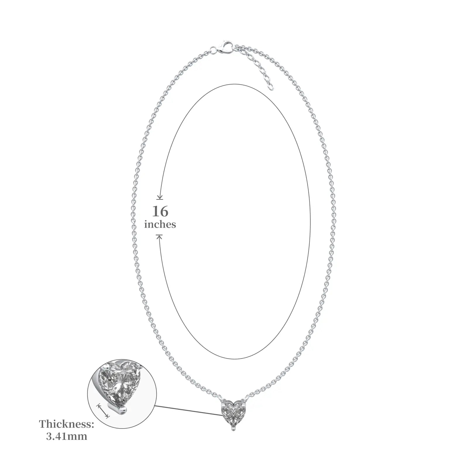 Dimension details of trending necklace design for girls suitable for all occasions