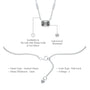 Descriptive image of girlish emerald diamond station necklace 