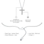Descriptive image of elegant pavé diamond cross necklace