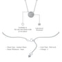Descriptive image of celestia round diamond halo and bezel station necklace valentine gift 