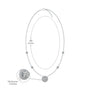 Dimension details of celestia round diamond halo and bezel station necklace valentine gift