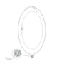 Dimension details of diamond 0.25 Ct solitaire diamond pendant necklace