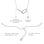 Descriptive image of dainty paperclip diamond fortune necklaces 