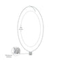 Dimension details of unique 0.50 Ct four prong solitaire diamond necklace