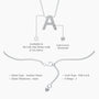 Descriptive image of classic style initial a diamond necklace valentine gift for women
