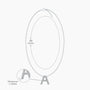 Dimension details of classic style initial a diamond necklace valentine gift for women
