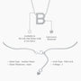 Descriptive image of unique alphabet b diamond necklace