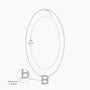 Dimension details of unique alphabet b diamond necklace