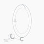 Dimension details of stylish initial c diamond pendant necklace