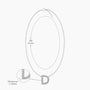 Dimension details trendy dainty d initial diamond necklace 