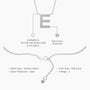 Descriptive image of e diamond initial pendant necklace