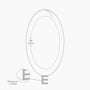Dimensions details of e diamond initial pendant necklace