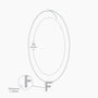 Dimension details of stylish signature f diamond pendant necklace 