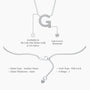 Descriptive image of unique g alphabet diamond pendant necklace