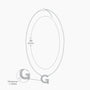Dimension details of unique g alphabet diamond pendant necklace