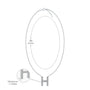 Dimensions details of smart delicate h initial diamond necklace